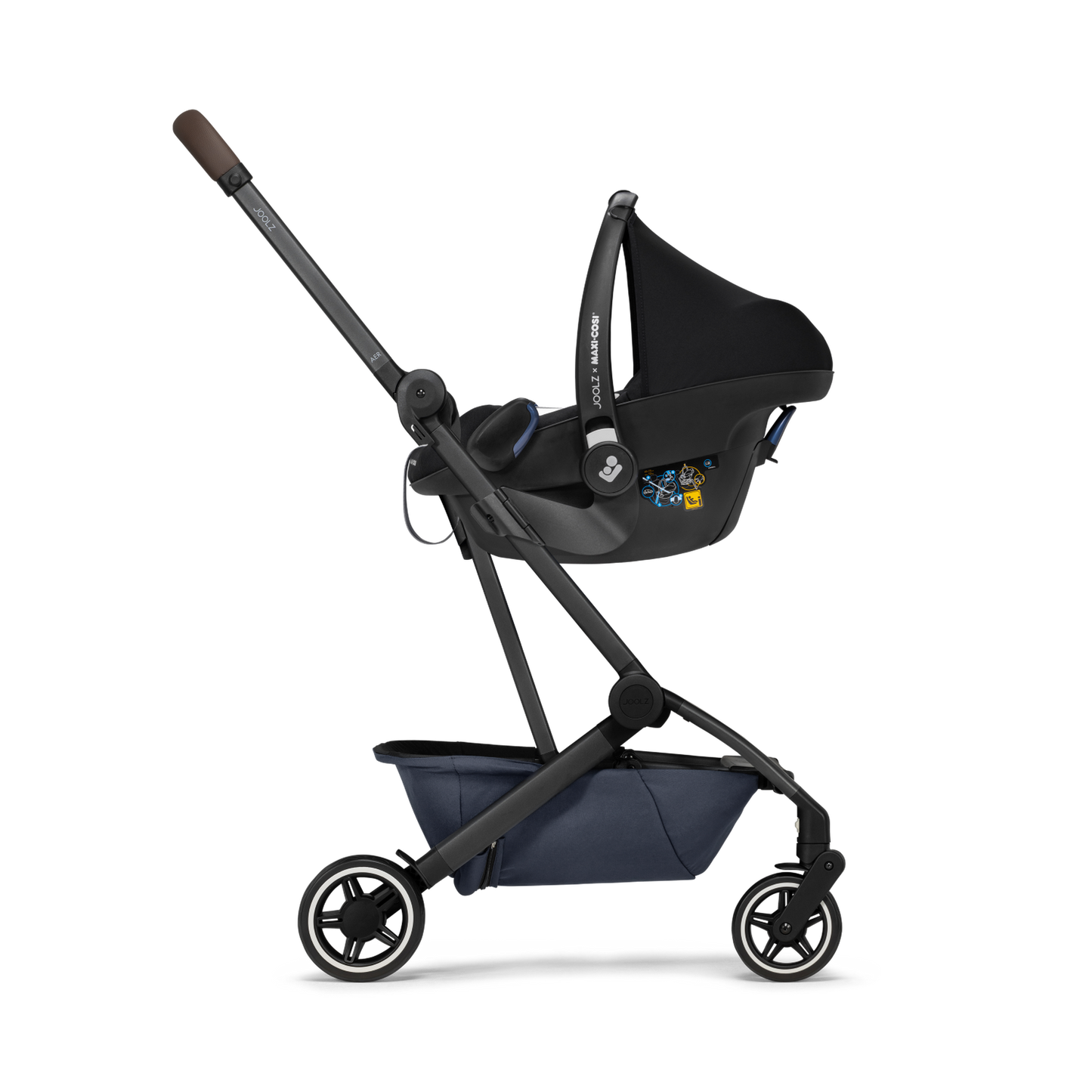 Joolz Aer Car Seat Adaptors in use with car seat on stroller – Easy travel system conversion – Thursday's Child Rental
