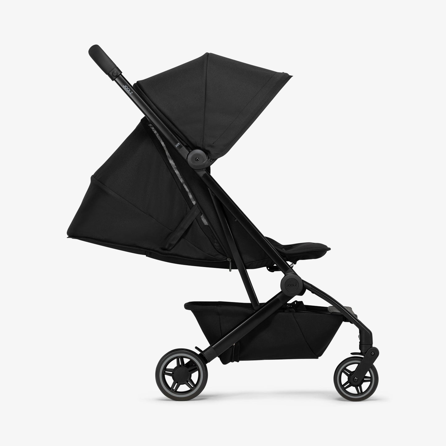 Joolz Aer+ lightweight travel stroller with one-hand fold, reclining seat, and carry-on approved design – compact and stylish, available for rental