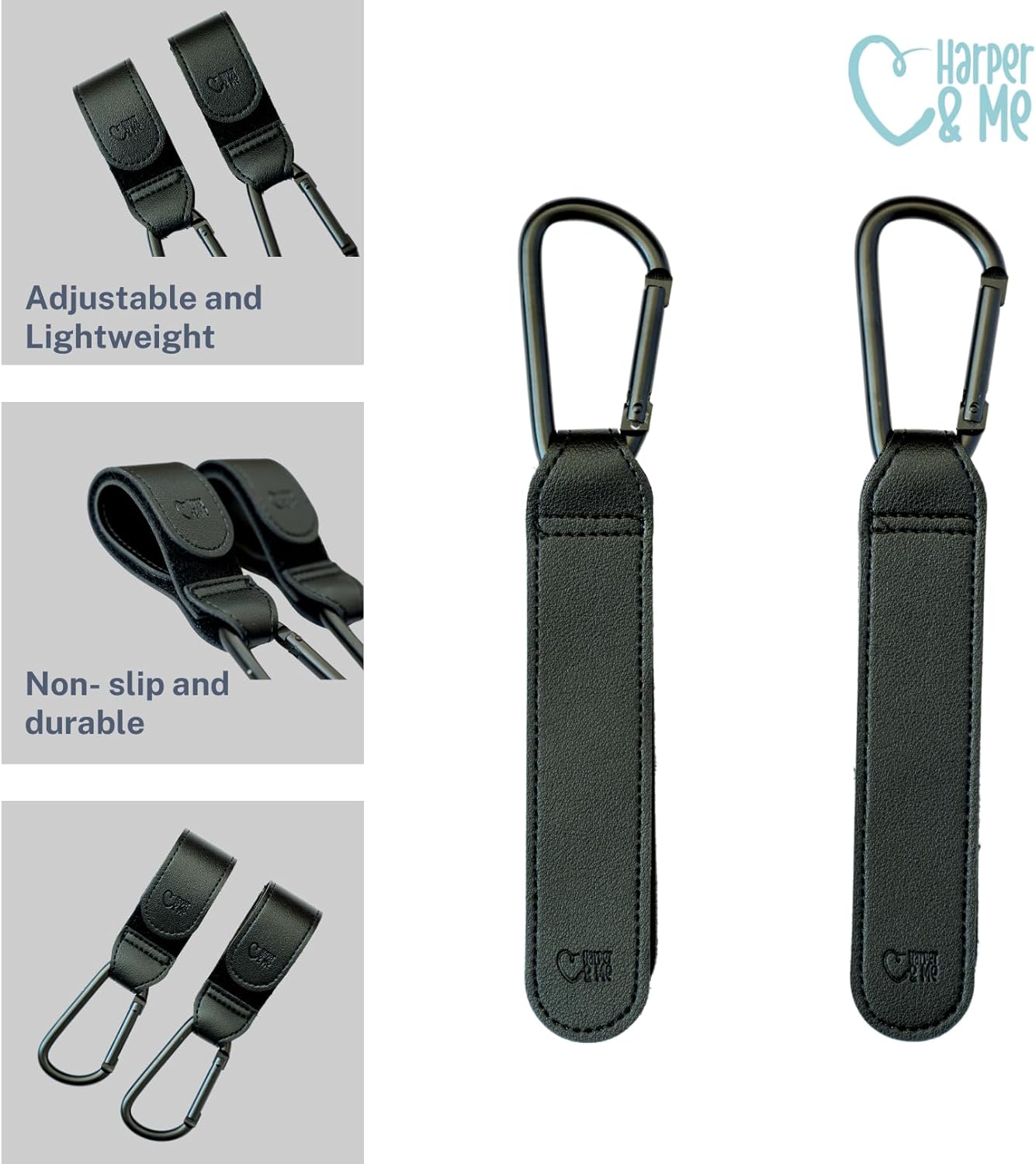 Set of Harper & Me buggy clips for strollers and prams – rent with Thursday’s Child