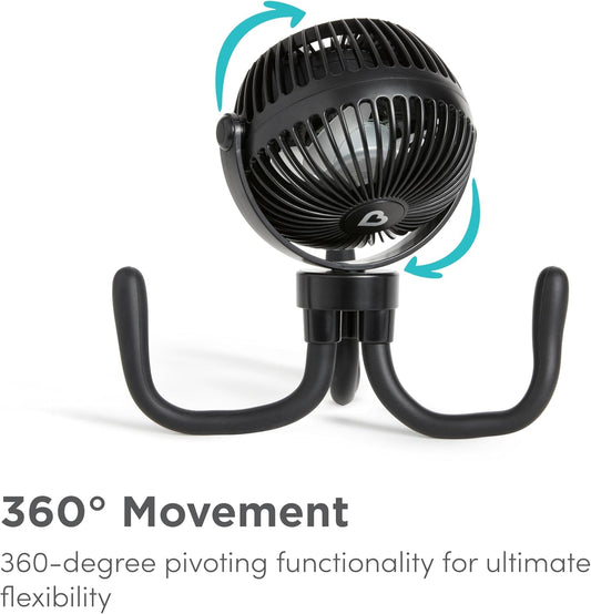 Portable Munchkin stroller fan with soft blades – perfect for summer strolls, rent from Thursday’s Child.