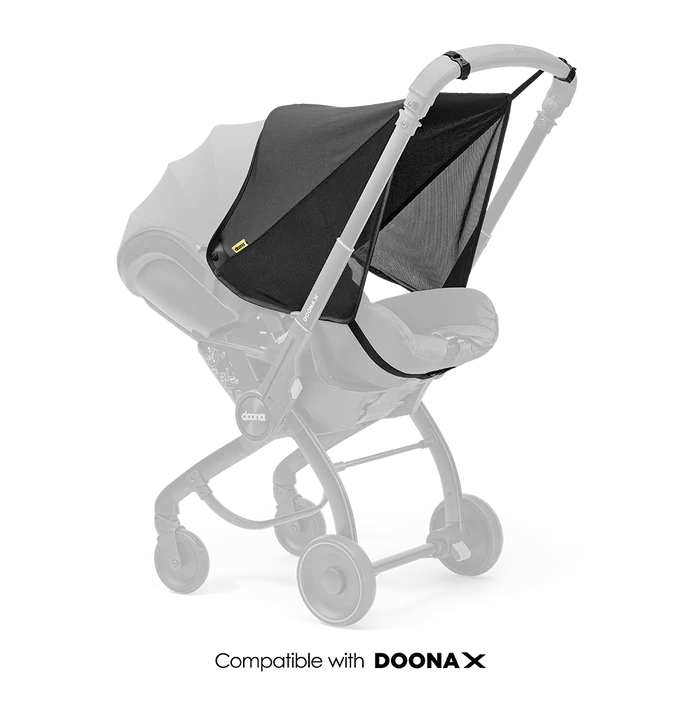 Thursday's Child Rental Doona X Sunshade Extension — premium UV sun protection for Doona car seat and stroller.