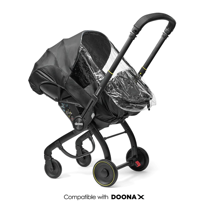 Keep your baby dry and comfortable with the Doona X Raincover — available at Thursday's Child Rental.