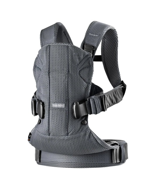 BabyBjörn One Air baby carrier with breathable mesh, ergonomic design for newborns to toddlers, multiple carrying positions – available for rental