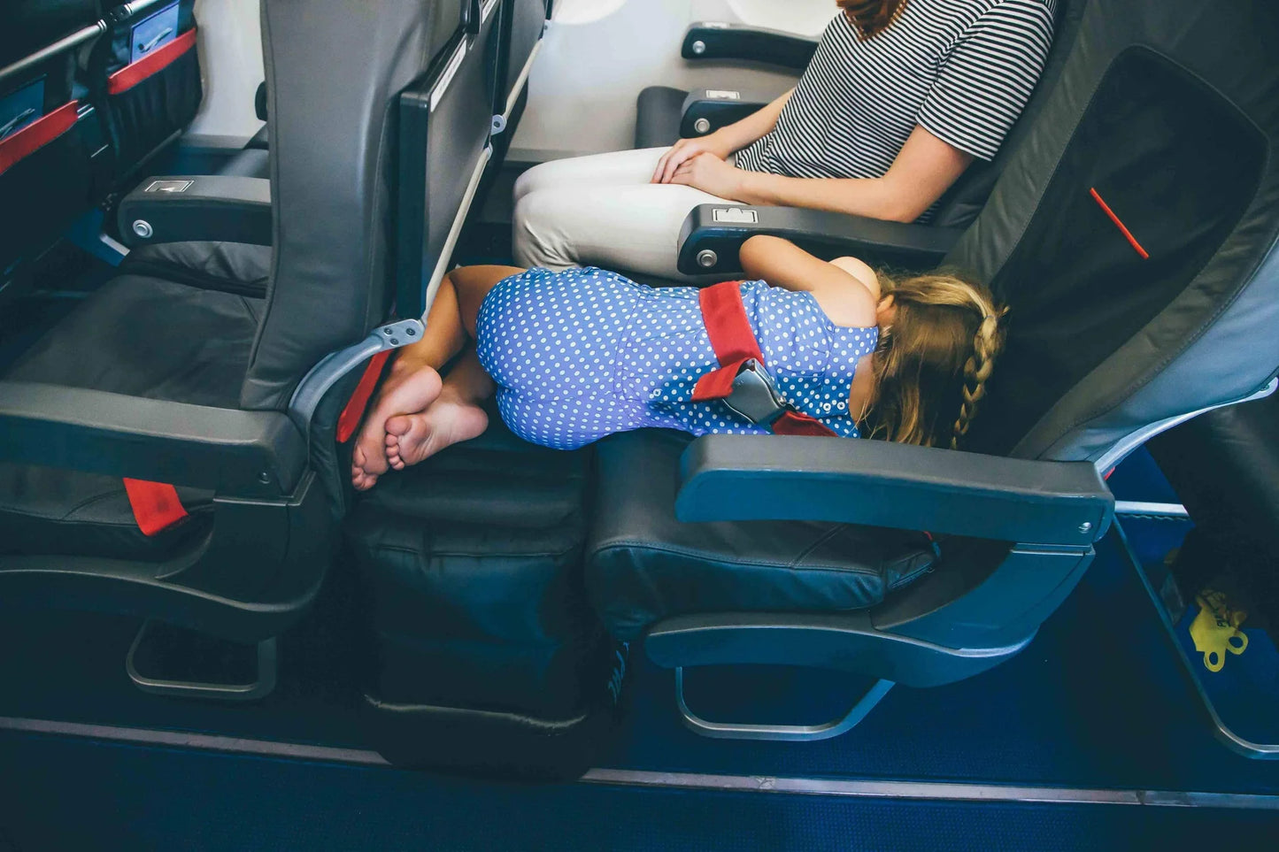 Plane Pal for red-eye flights, child sleeping comfortably — rent from Thursday’s Child