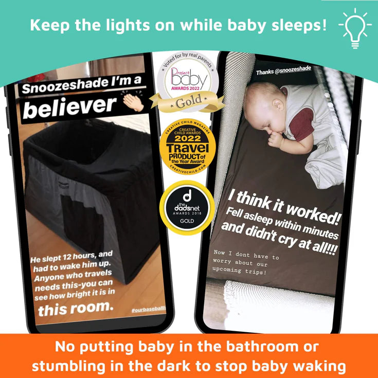 Suitable from birth, this multi-award-winning blackout shade, available to rent from Thursday's Child, helps your baby or toddler sleep soundly in their cot bed. Completely effortless to use, it’s compatible with all rectangular travel cots up to 106cm long