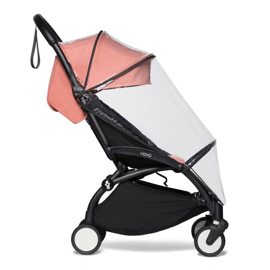 Stokke YOYO rain cover for YOYO and YOYO² strollers, clear waterproof protection for baby during wet weather – available for rental