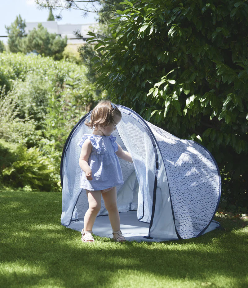 Babymoov Anti-UV beach tent for babies and toddlers, pop-up sun shelter with UPF 50+ protection and ventilation – perfect for outdoor use, available for rental