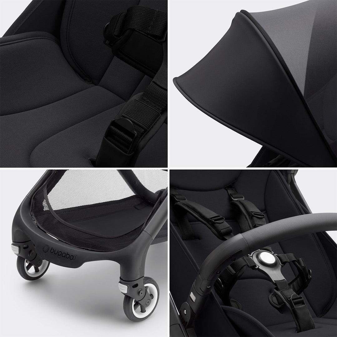 Feature-packed Bugaboo Butterfly stroller rental: spacious seat, smooth ride, easy fold.