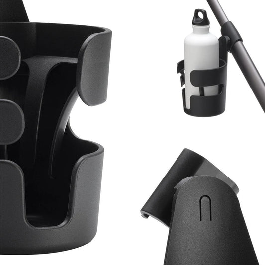 Rent the Bugaboo cup holder at Thursday's Child Rental – easy stroller attachment for coffee cups, bottles, or drinks while strolling.