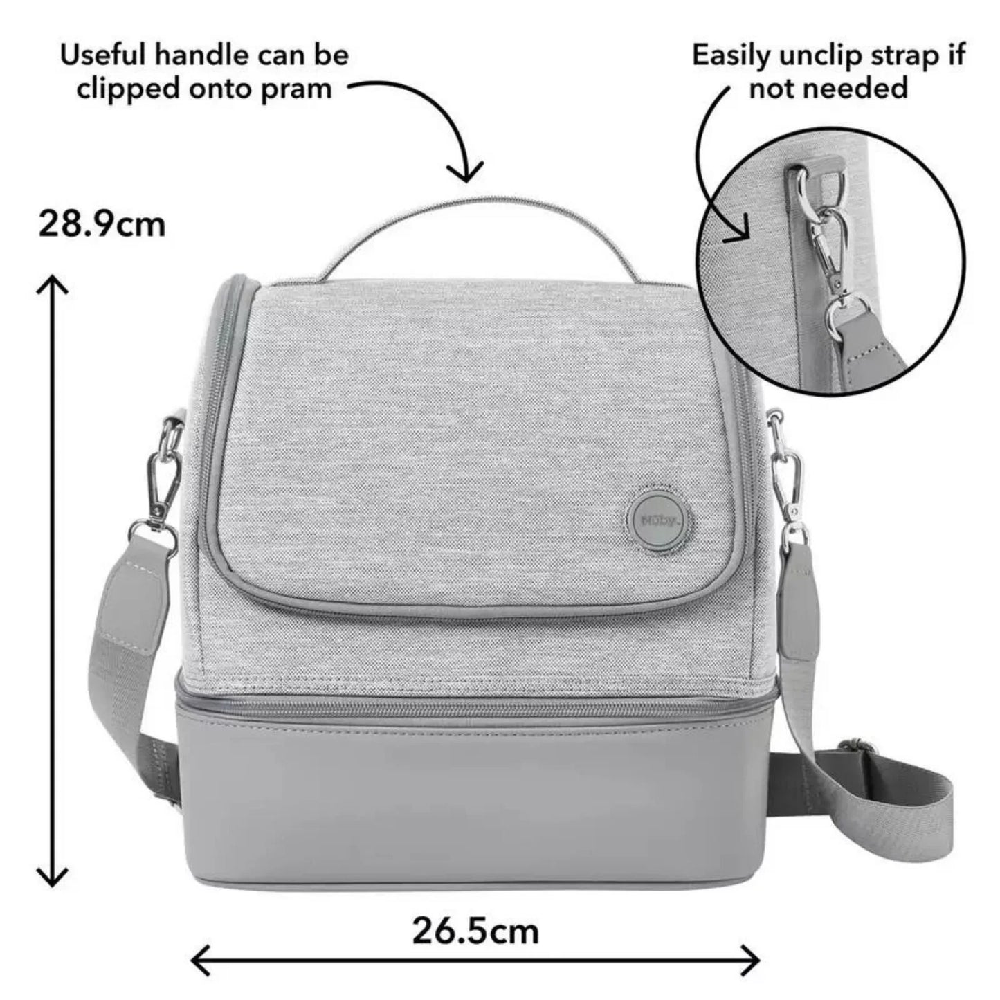 Nuby portable baby bottle steriliser – compact electric steriliser for travel and home use, available for hire from Thursday’s Child Rental