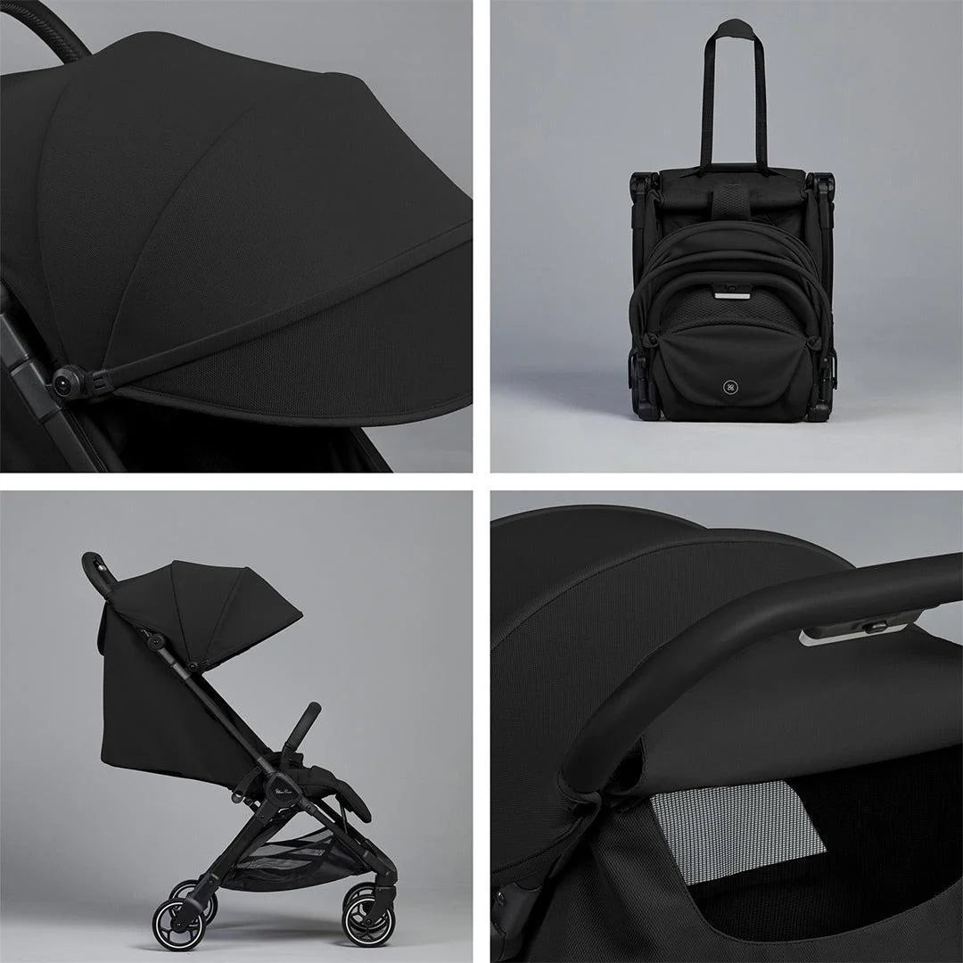 Eco-conscious parents choose the Silver Cross Clic 2 in Space Black—rent this compact stroller from Thursday’s Child Rental and travel lighter.