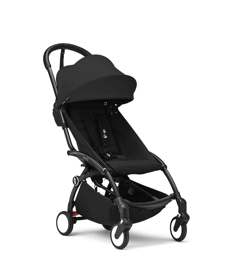 Stokke YOYO3 stroller in Black available for rent – lightweight, foldable, and travel-friendly, perfect for families on the go