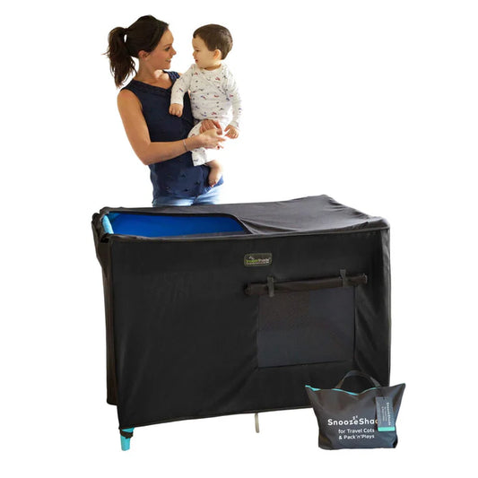Suitable from birth, this multi-award-winning blackout shade, available to rent from Thursday's Child, helps your baby or toddler sleep soundly in their cot bed. Completely effortless to use, it’s compatible with all rectangular travel cots up to 106cm long
