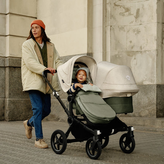 Thursday’s Child Bugaboo footmuff rental – padded stroller accessory for cold weather