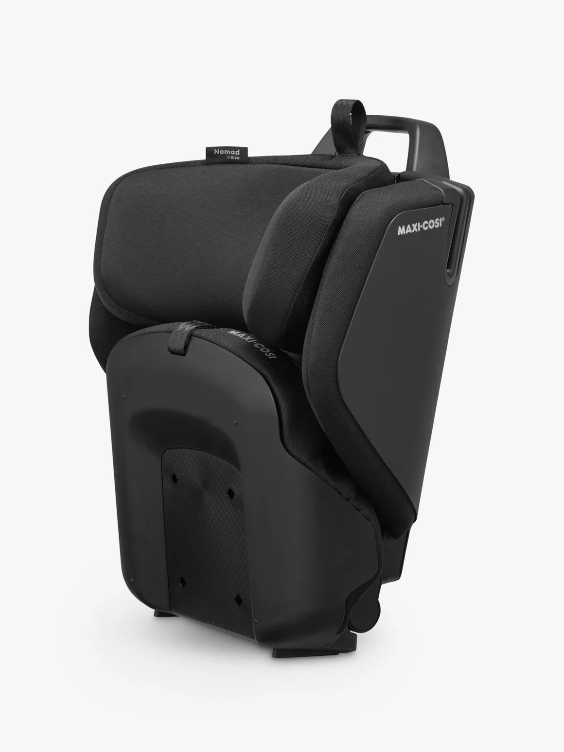 Folded Maxi-Cosi Nomad Plus car seat, travel-ready and easy to carry – rent from Thursday's Child Rental.