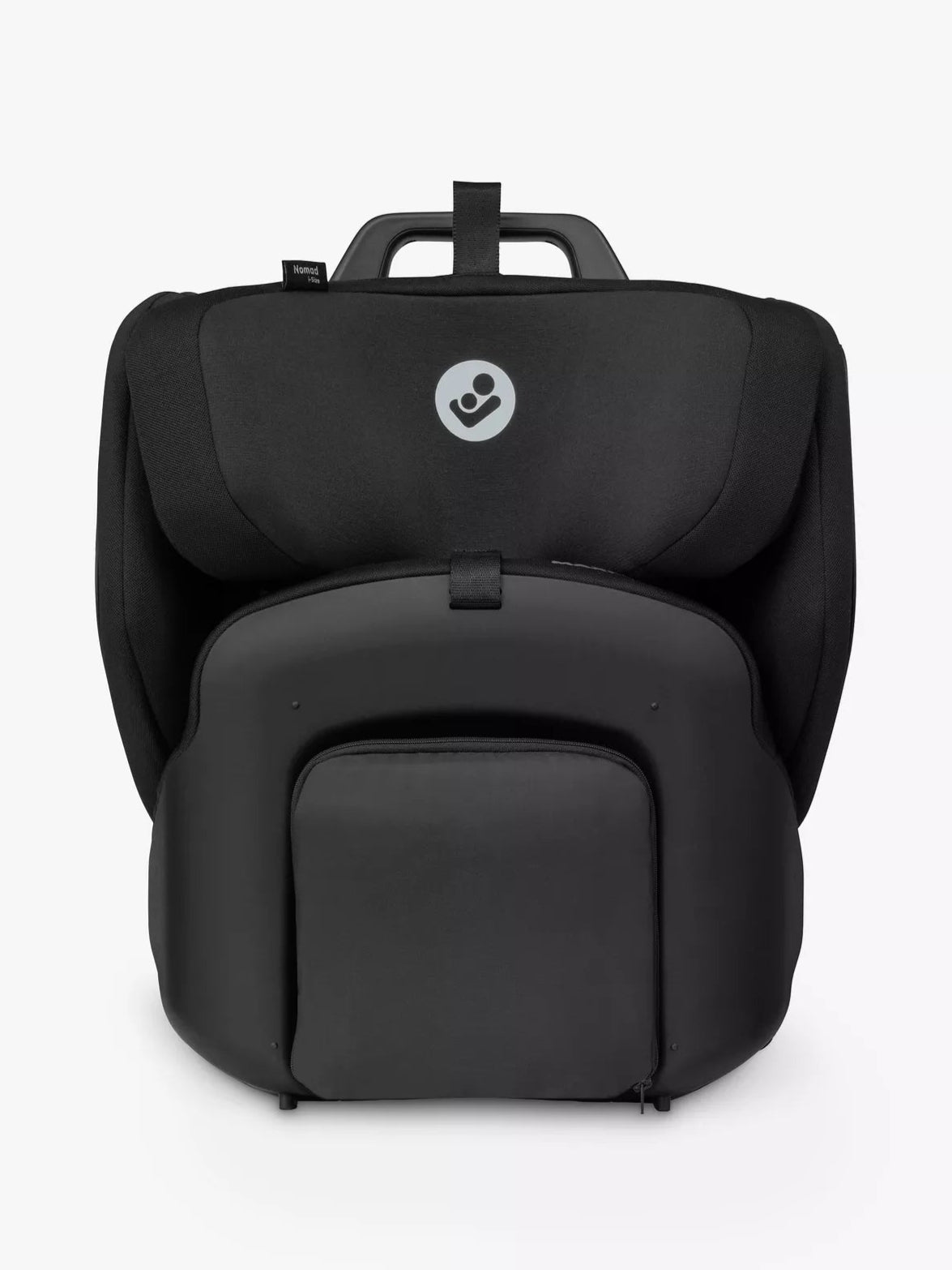 Folded Maxi-Cosi Nomad Plus car seat, travel-ready and easy to carry – rent from Thursday's Child Rental.