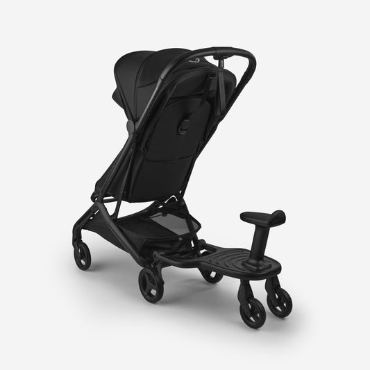 Bugaboo butterfly 2 stroller with toddler wheeled board attachment – ride-along seat rental from Thursday’s Child