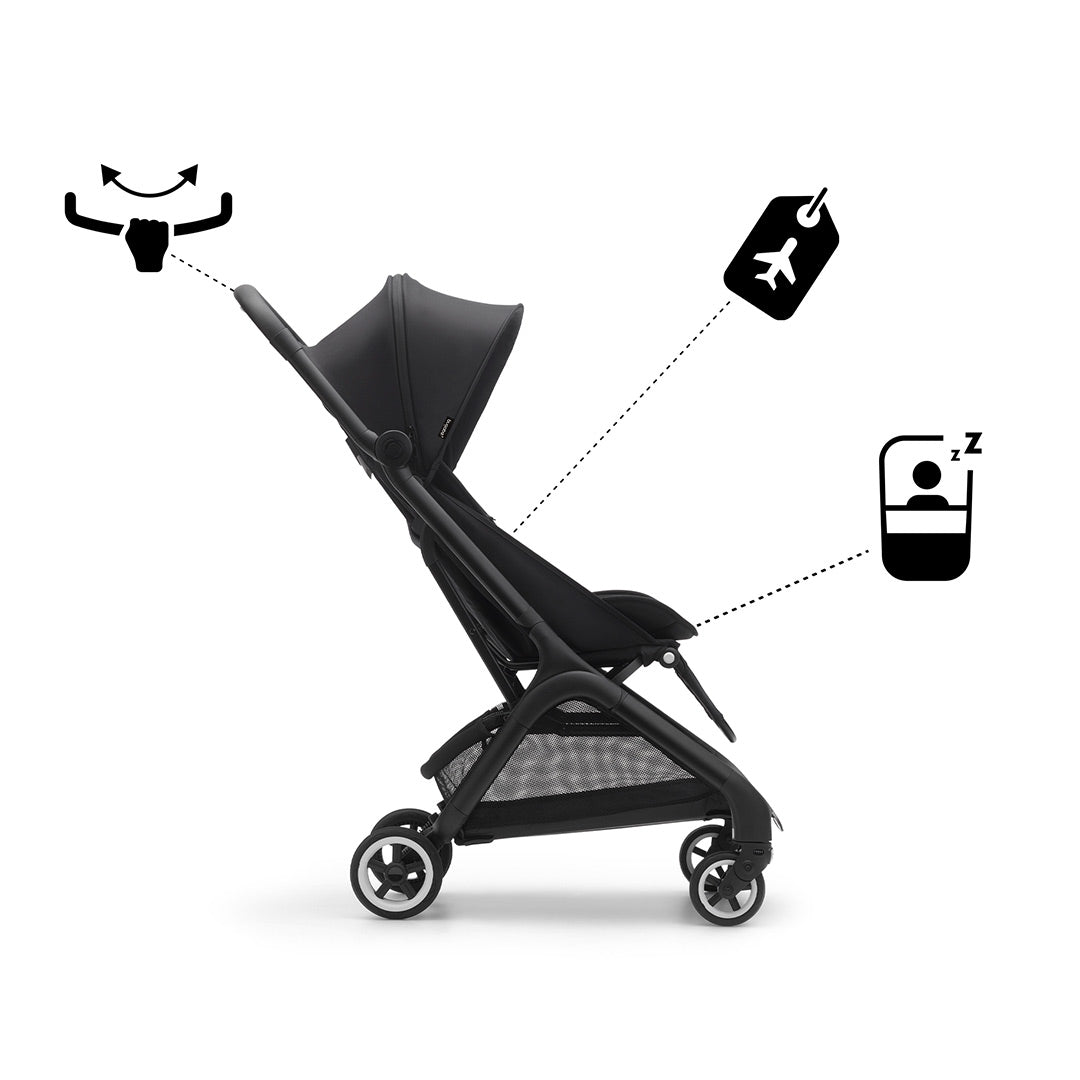 Bugaboo Butterfly travel stroller – lightweight, easy to fold, perfect for city parents – available from Thursday’s Child Rental.