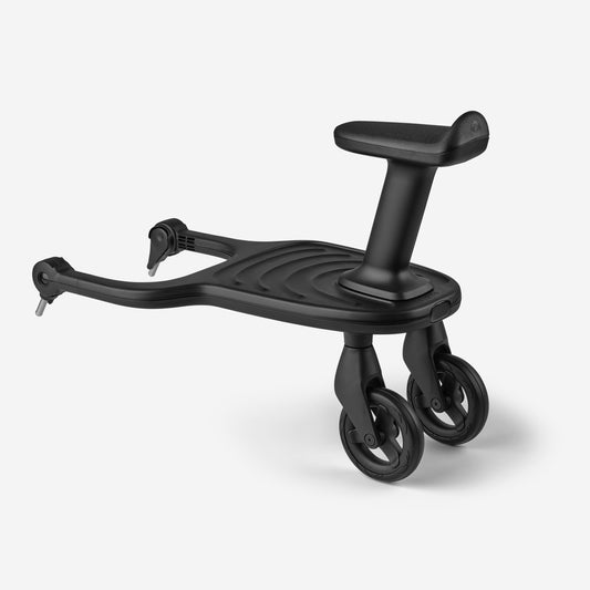 Bugaboo wheeled board with seat – toddler ride-along attachment for strollers, available for rent at Thursday’s Child