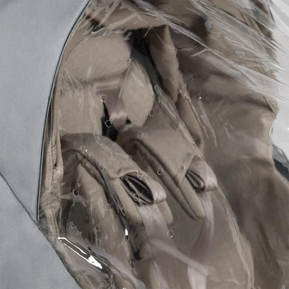 Close up of rain cover showing airflow