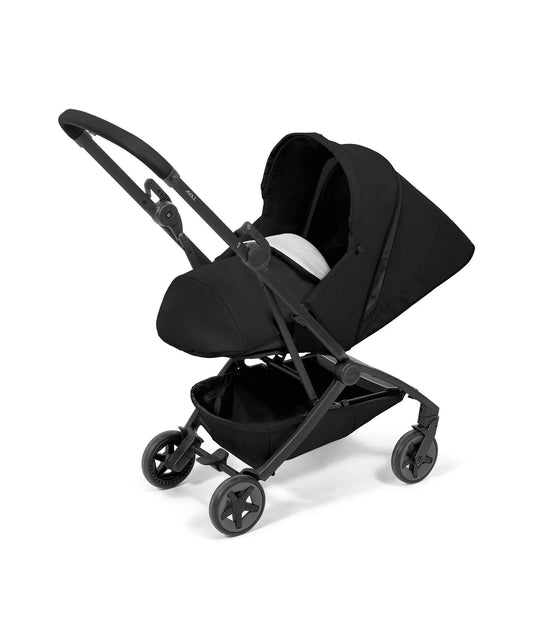 Joolz Aer2 Nest to Seat stroller in sleek black, available to hire from Thursday’s Child Rental