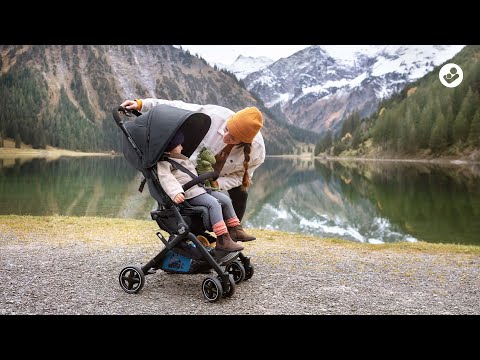 Maxi-Cosi Lara 2 stroller in sleek black, lightweight and compact with padded seat and sun canopy, available for rental. Features & Benefits